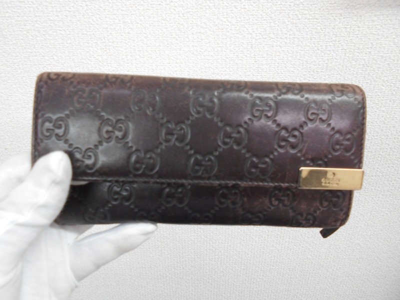 【熊本県 宇城市】グッチ（GUCCI）長財布の全体スレ傷・コバ補修・染め直し