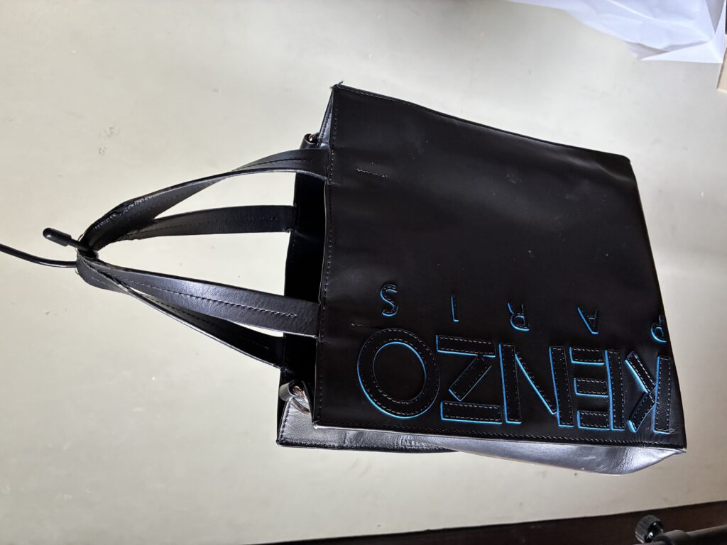 【熊本】KENZO（ケンゾー）レザートートバッグの持ち手（ハンドル）交換縫製リペア！